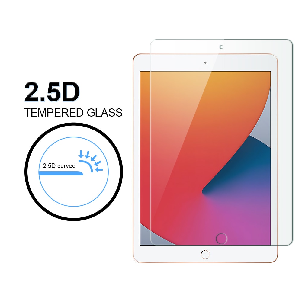 Pelindung Layar Tempered Glass 9h 2.5d Curved Premium Untuk Ipad 8 10.2 &quot;2020