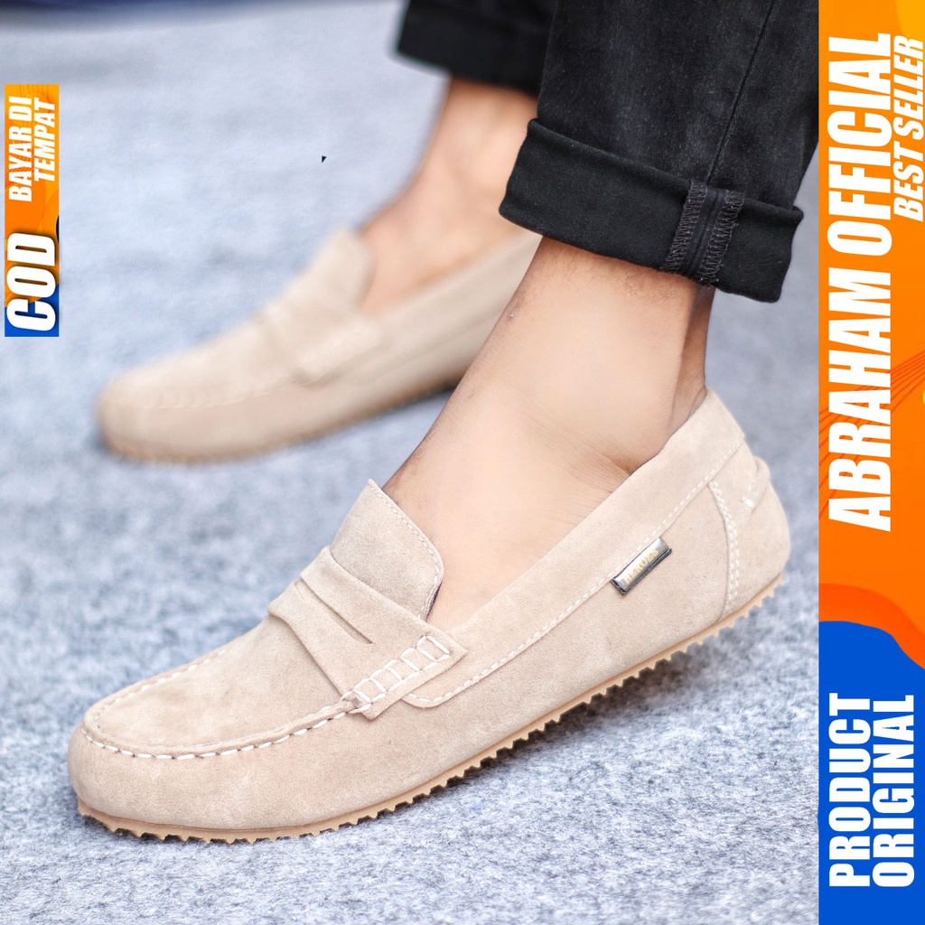 ABRAHAM Sepatu Slip On Slop Hitam Selop Casual Pria