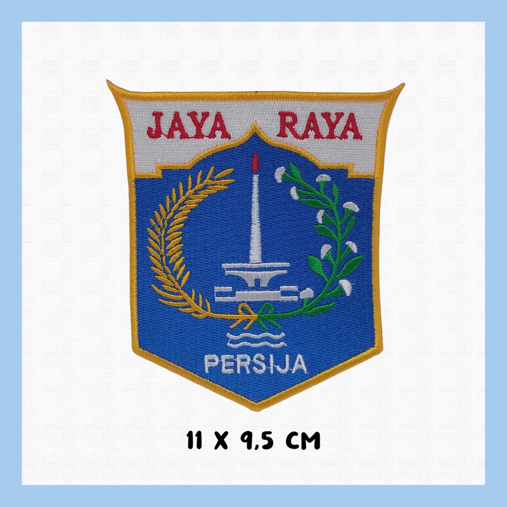 Bordir Logo Jaya Raya Persija 11 x 9,5 cm — Patch Badge Bet Emblem