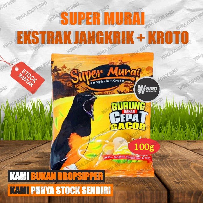 PAKAN SUPER MURAI VOER BURUNG MURAI BATU EKSTRAK SARI JANGKRIK KROTO