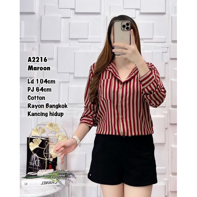 KEMEJA RAYON SALUR BANGKOK A2216