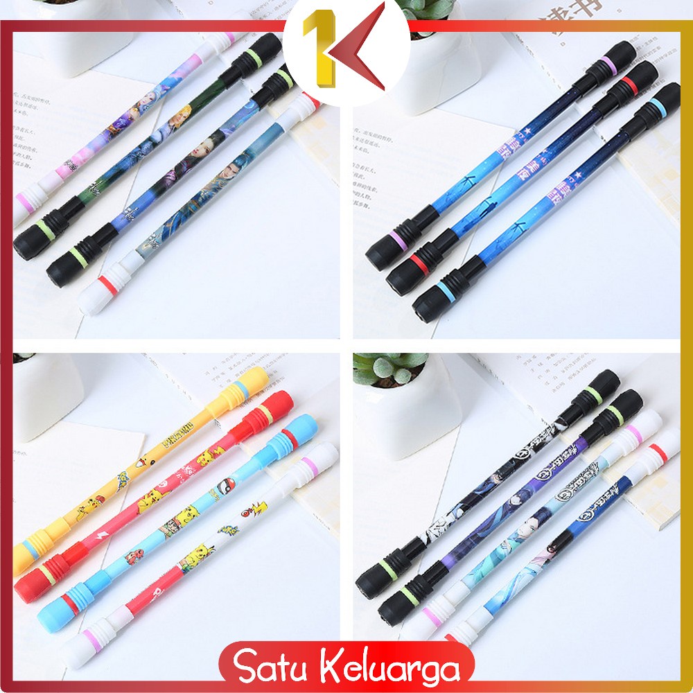 

SK-A38 Spinning Pen Pulpen Putar Karakter Anti Stress / Pena Pulpen Putar Mainan Anak Pen Spinner Balance
