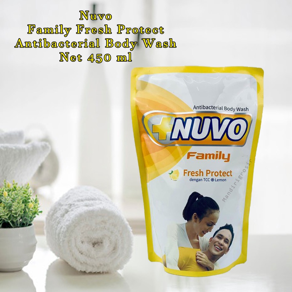 Sabun Cair * Nuvo * Family * Fresh protact * Sabun badan * 450ml