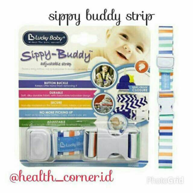 Lucky Baby Sippy Buddy Adjustable Strap - Strip