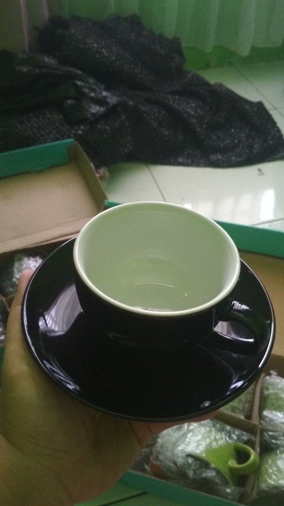 Cangkir Set Cafe Hitam 6 Pasang
