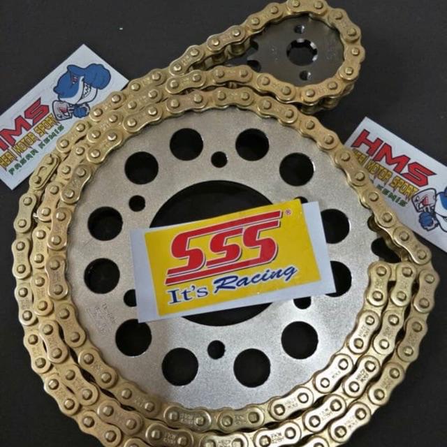 Gir Set SSS Sonic 150 R,Sonic,Rx King ,Rxk Rantai Gold 428 415 - Gear Set Sss Sonic 150 R Sonic-428 gold
