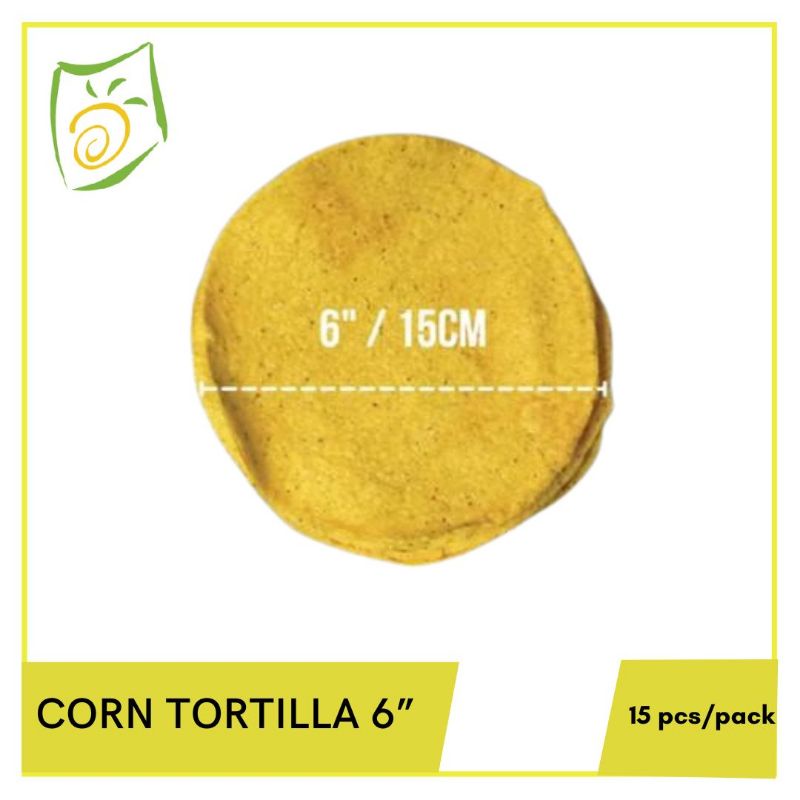 

Yellow Corn Tortilla Frozen (Kulit Nachos), 100% Jagung - 15cm