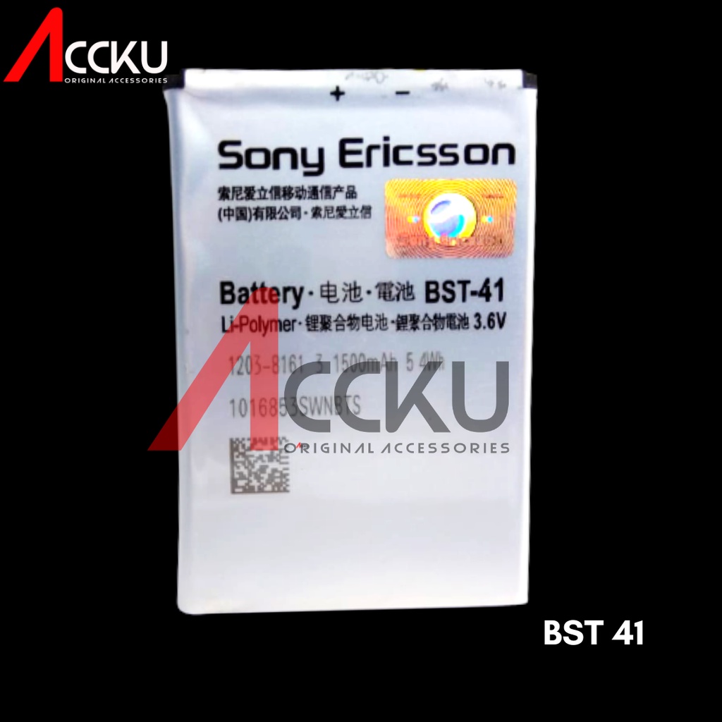 BATTERY SONY BATRE SONY ERICCSON BST41 BATTERY BATERAI SONY ERICCSON BST41 BST-41 ORIGINAL