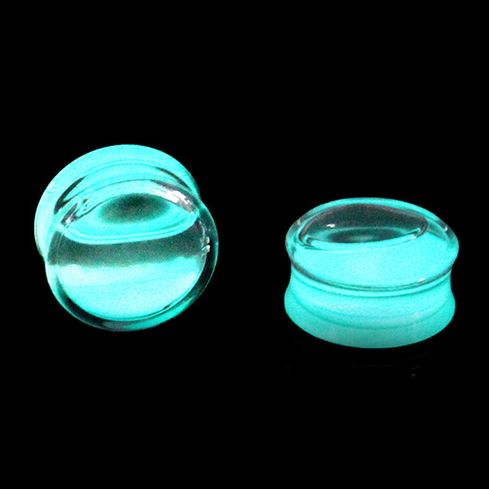 Hu Hu Hu Hu Hu Alat Bantu Pasang Kacamata♡ Pelebar Tindikan Telinga Model Tunnel Bahan Akrilik Transparan Luminous Untuk Priawanita