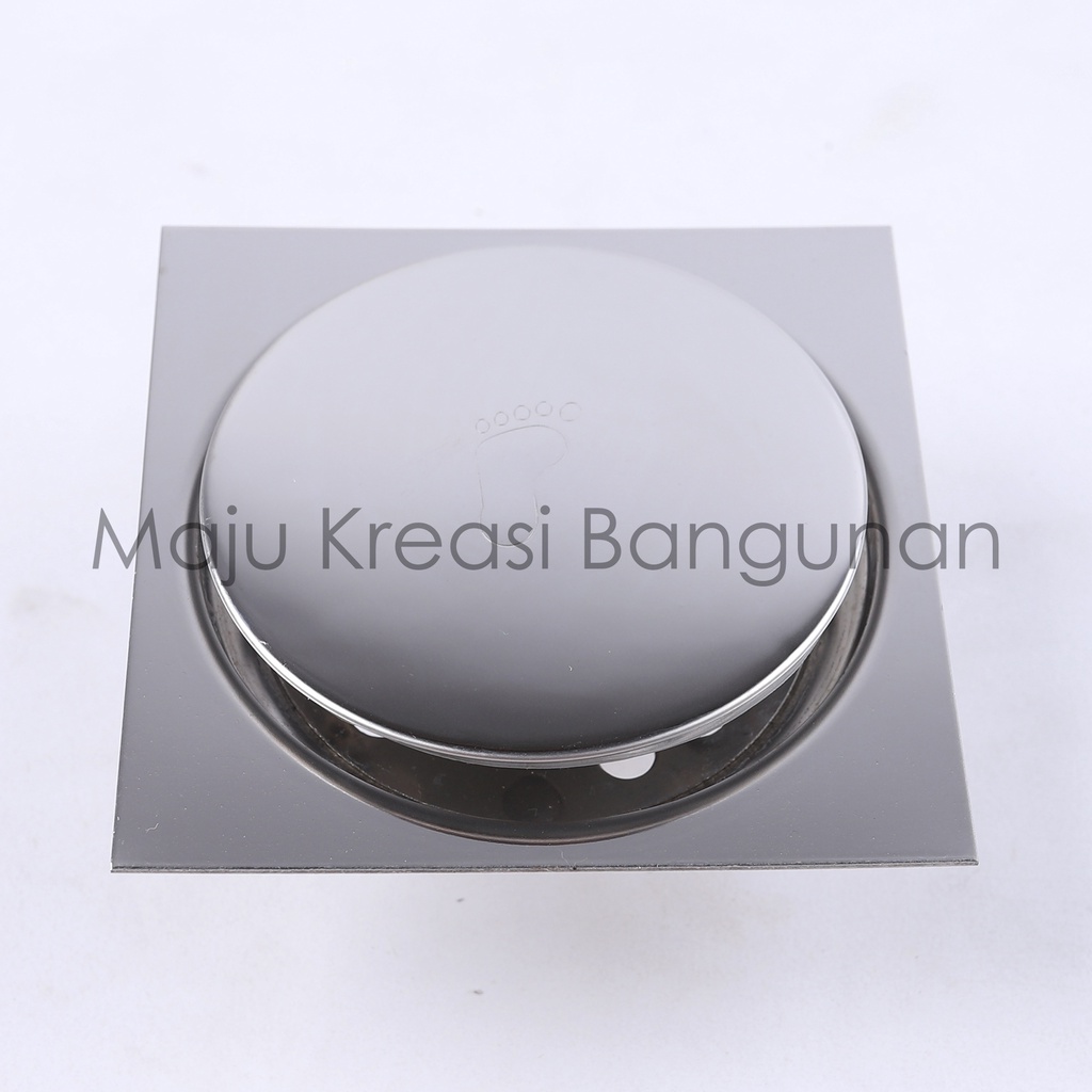 Saringan Got Injak Pencet Tekan Izumo Stainless Steel Floor Drain Air Lantai WC Toilet Kamar Mandi 4 Inch Sargot Anti Serangga Kecoak