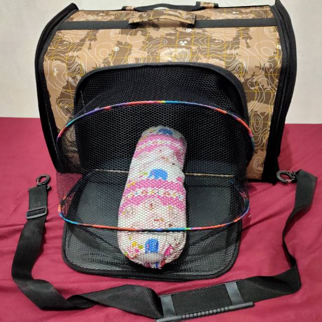 Tas kucing Show L pet carrier pet cargo kucing / anjing / kelinci / musang tas hewan