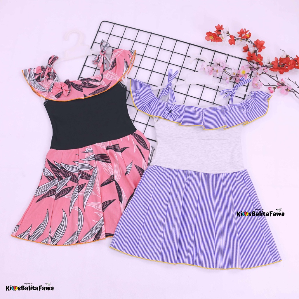 Dress Moza uk 3-4 Tahun / Baju Dres Anak Perempuan Gaun Import Kensi Tanktop Cewek Adem Murah