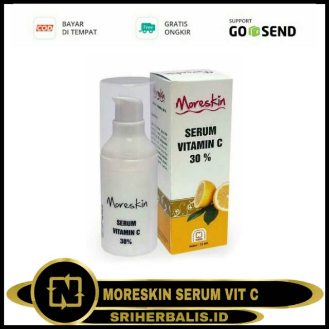 MORESKIN SERUM VITAMIN C VIT C SERVIT C MORSKIN MORISKIN SERUM PENGHILANG FLEK HITAM PENCERAH WAJAH