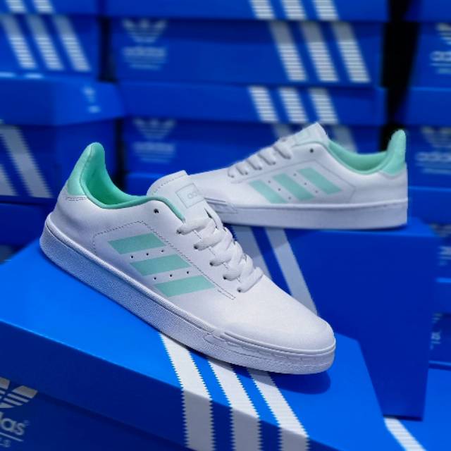 READY STOK SALE SAMPE LEBARAN ...ADIDAS COURT 70s LEATHER WHITE/TOSCA