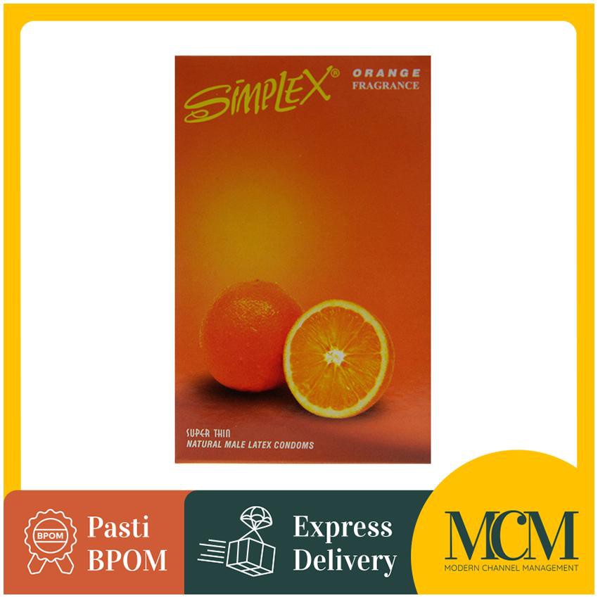 Kondom Simplex Fragrance Orange isi 12 Pcs - Kondom Rasa Jeruk