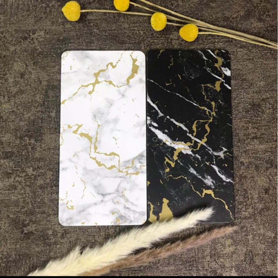 Papan Kue - Cake Board Black Gold Marble 12x24cm