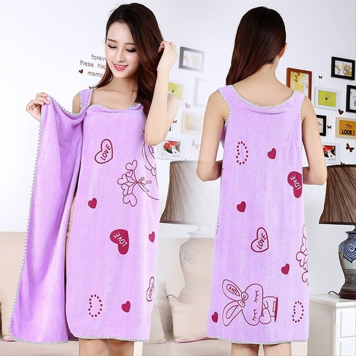 Handuk Baju Handuk Wanita Wearable Towel Handuk Renang Handuk Lembut Handuk Kimono Tanpa Lengan