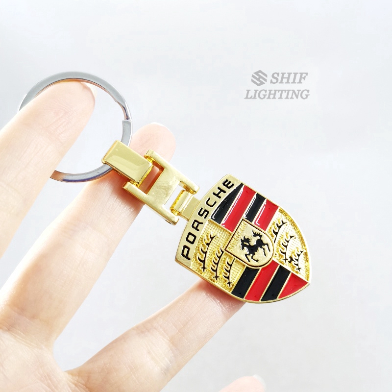 1pc Gantungan Kunci Logo Porsche Bahan Metal Untuk Hadiah