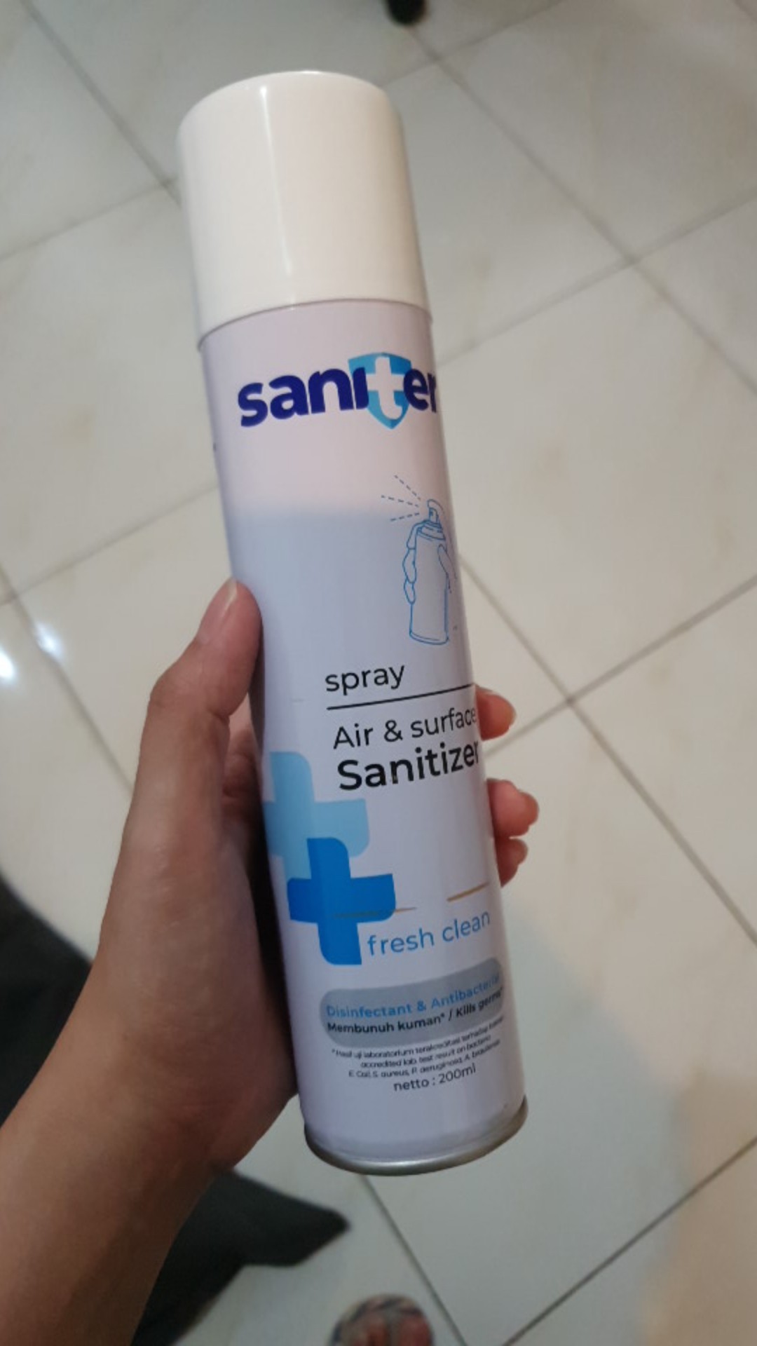 Hand Sanitizer Spray merk SANITER 200ml - cari agen