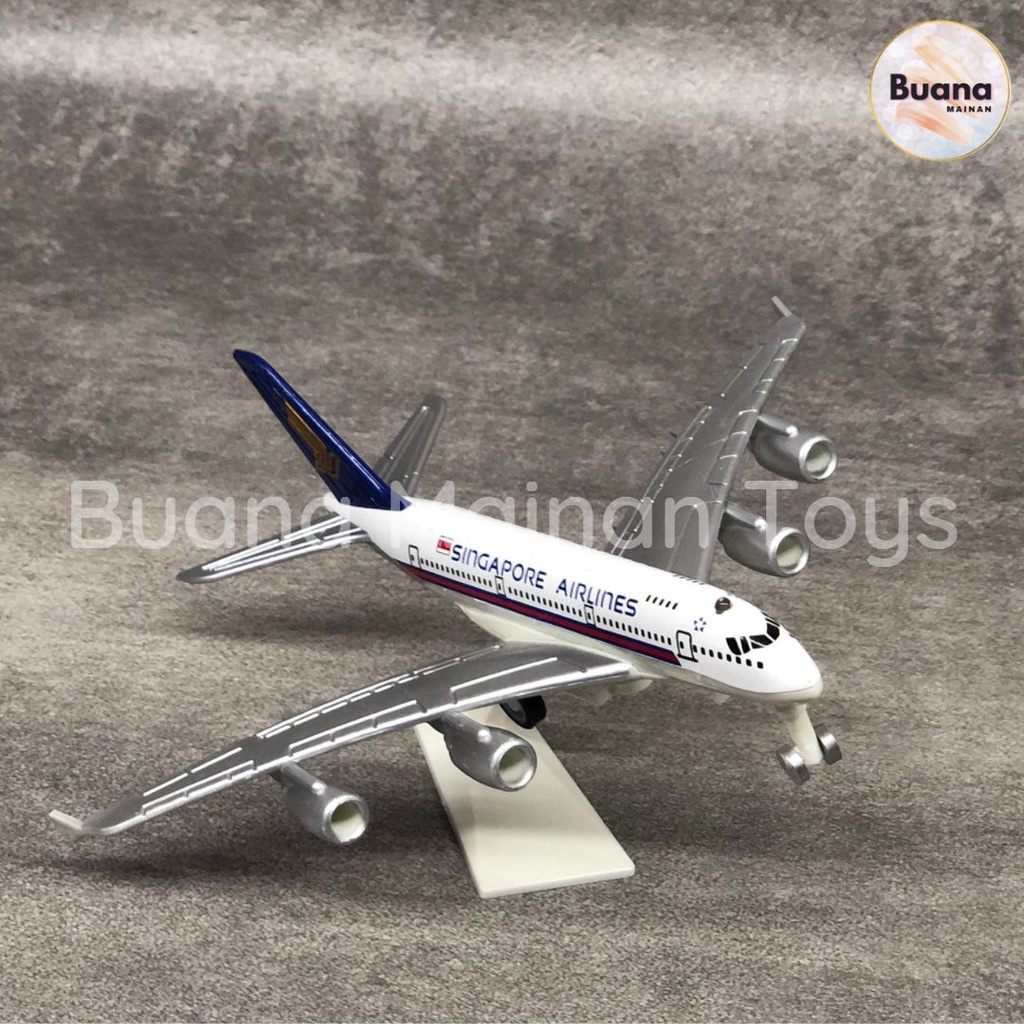 DIECAST AIR PLANE PESAWAT TERBANG BOEING LIGHT SOUND MAINAN ANAK