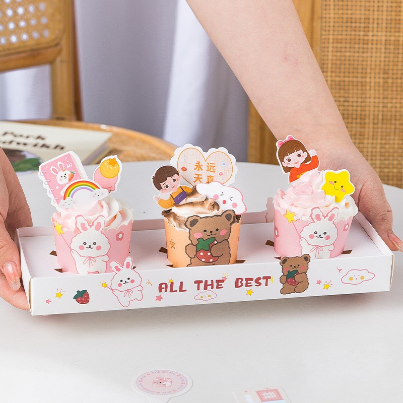 50PCS CUPCAKE KAWAII MIX MOTIF LUCU CASE MUFFIN LUCU TERBARU MF-12 mix