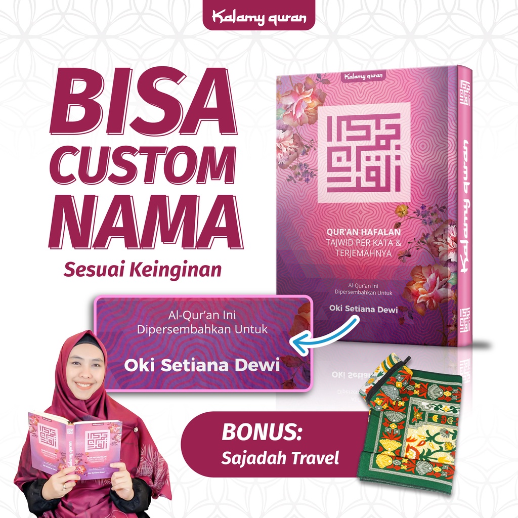 AL QURAN CUSTOM NAMA TERJEMAH PERKATA PENANDA TAJWID - KALAMY KHAIRA