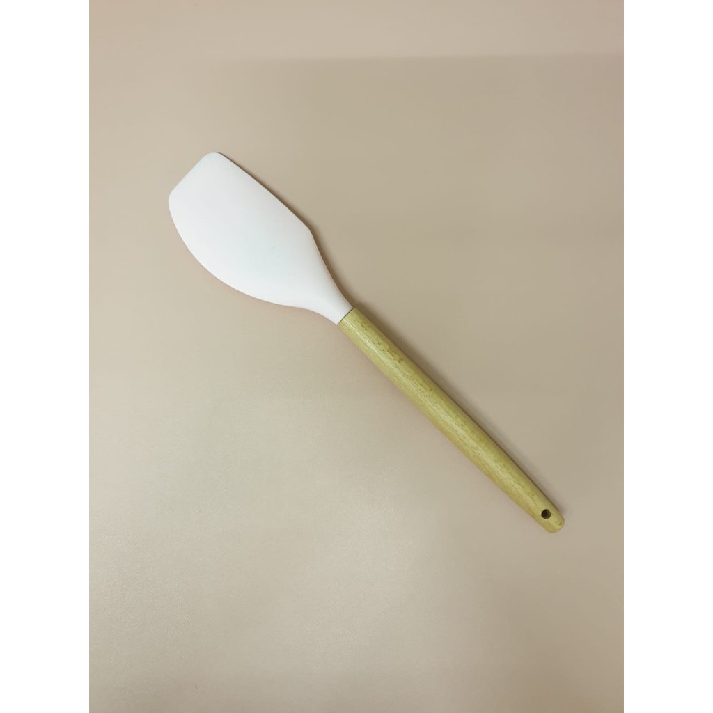 Spatula Wood Handle Silicone Sutil Silikon Gagang Kayu