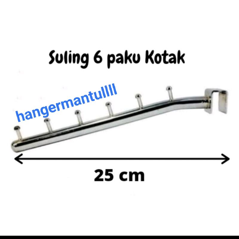 Hanger suling kotak 6 tekuk untuk pipa kotak