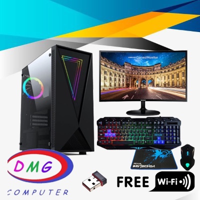 PC Gaming Lengkap Ryzen 5 3600 / RX 550 4 GB / SSD 120 / HDD 1TB / Samsung 24