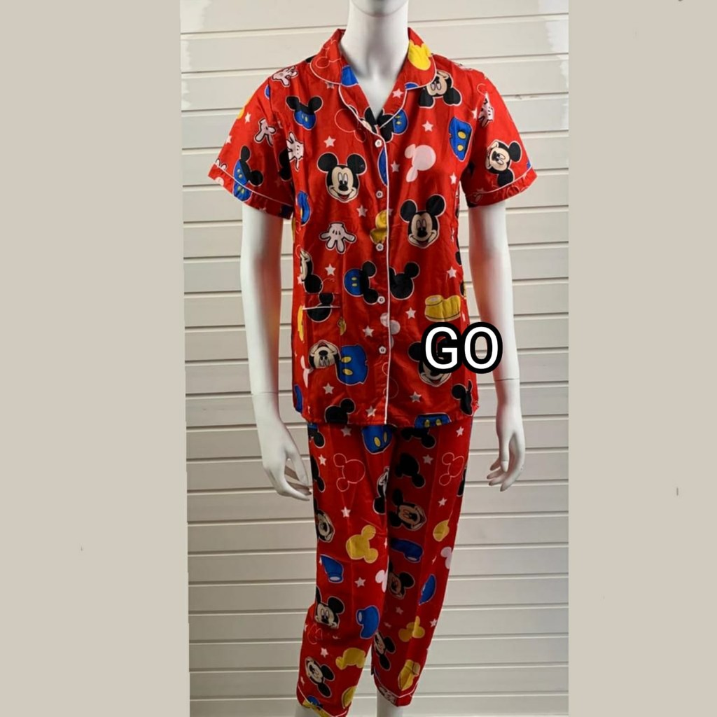 BB PIYAMA WANITA / BAJU TIDUR WANITA 3 IN 1 Motif Karakter