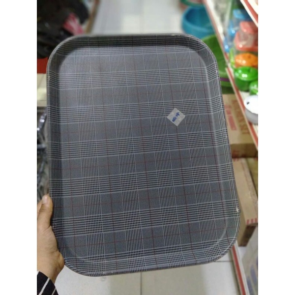 nampan plastik/nampan serbaguna/nampan motif petak