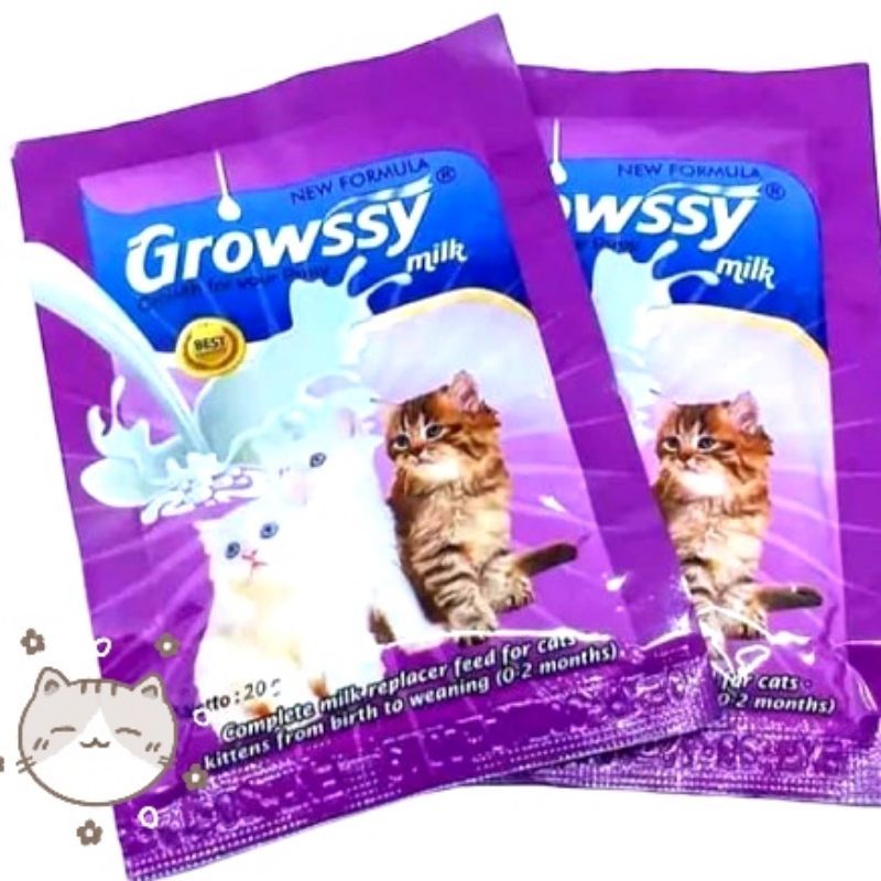 SUSU KUCING GROWSSY - CAT MILK SUSU KITTEN BARU LAHIR MULAI USIA 0