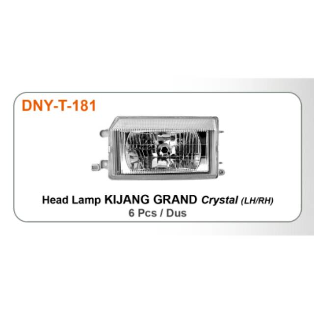 Head lamp/ lampu besar depan Kijang Grand CRYSTAL kristal. Import