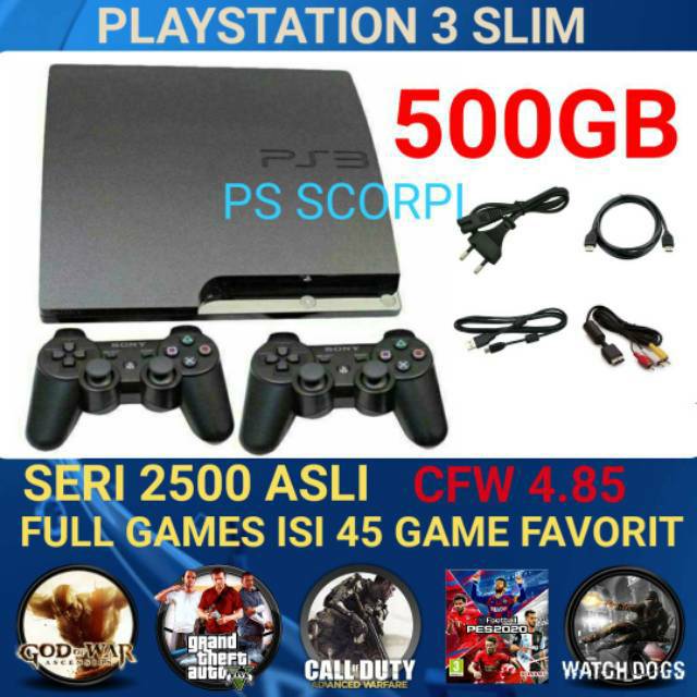 Ps3 Slim Cfw 500gb Cech 25xx Shopee Indonesia