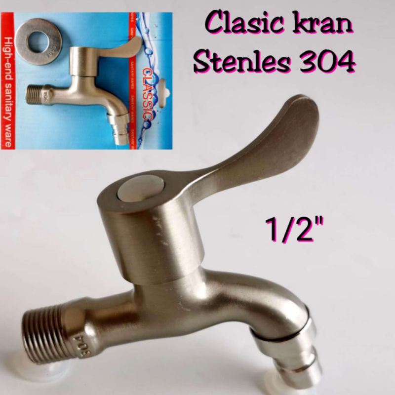 Clasic Kran Keran Taman Stainless 304 1/2inch