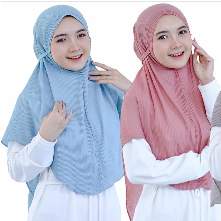 Hijab Instan Bergo/Bergo Plisket Lidi Premium/Hijab Instan Plisket Premium/Hijab Plisket Premium
