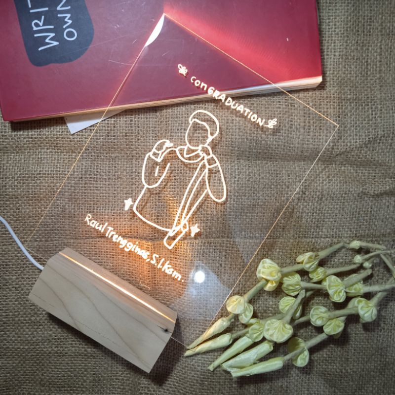 

Gift Box Akrilik LED NON LED | Kado Wisuda | Kado Murah