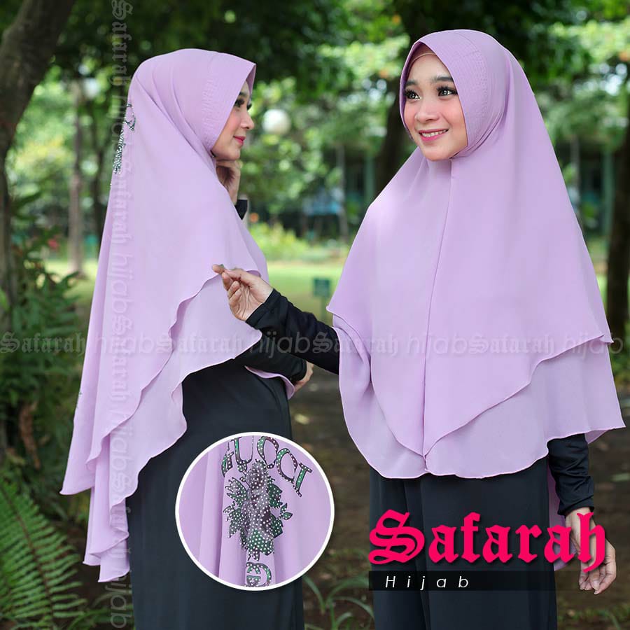 Hijab Khimar Syari 2 Layer Penguin / Khimar Oval