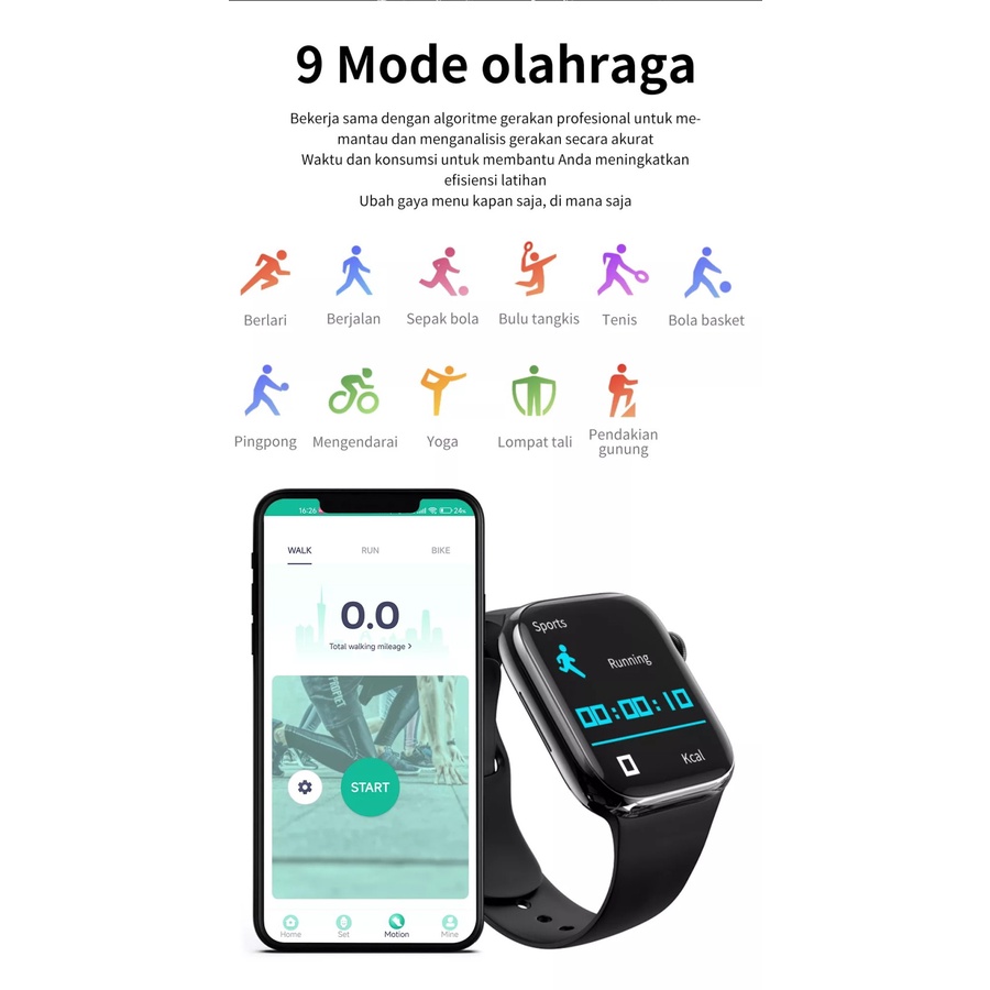 SmartWatch X7+ PLUS MAX Jam Tangan Fitness Bluetooth Wristband Pria Wanita Jam Olahraga Original