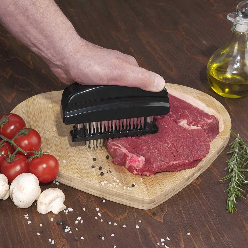 Penghalus Daging Steak Tenderizer Beef 48 Needle Blades Alat Tangan Pelunak Penghancur Daging Perlengkapan Dapur