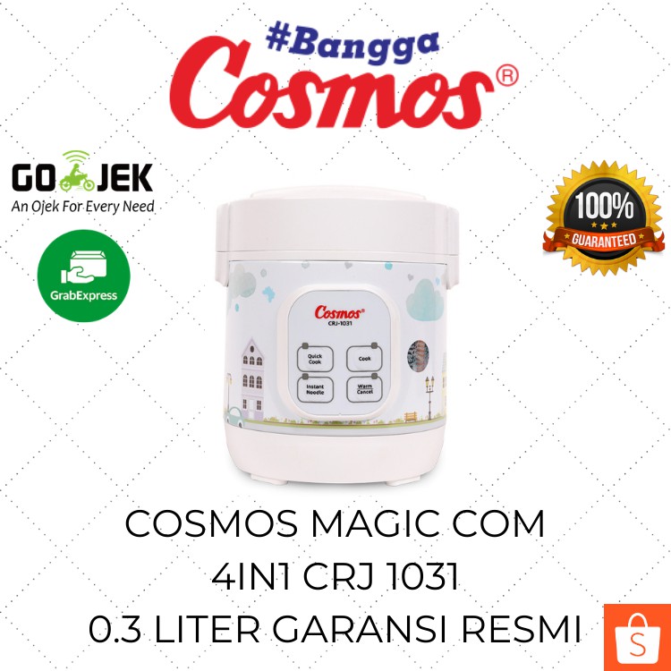 Cosmos Magic Com Digital 4in1 CRJ 1031 0.3 Liter / Mejikom Mini / Mejicom Kecil Murah / Rice Cooker