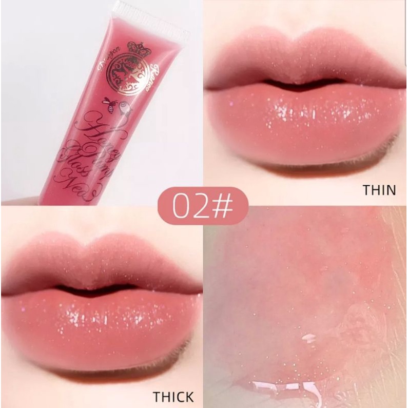 LIP GLOSS TRANSPARAN LAPISAN BIBIR, MINYAK BIBIR, KACA, CERMIN AIR PELEMBAB JELI MUTIARA MENGKILAP