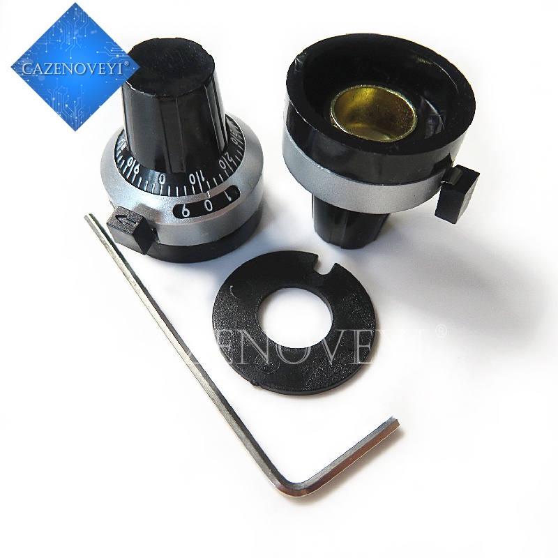 1pc / lot 3590S potentiometer Kenop Skala Presisi 6.35mm Dengan Multiturn