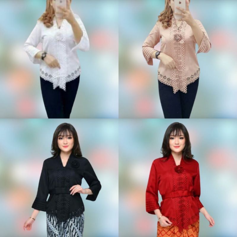 PROMO BARU Kebaya Katun Import Tangan Lipat Laser Cut