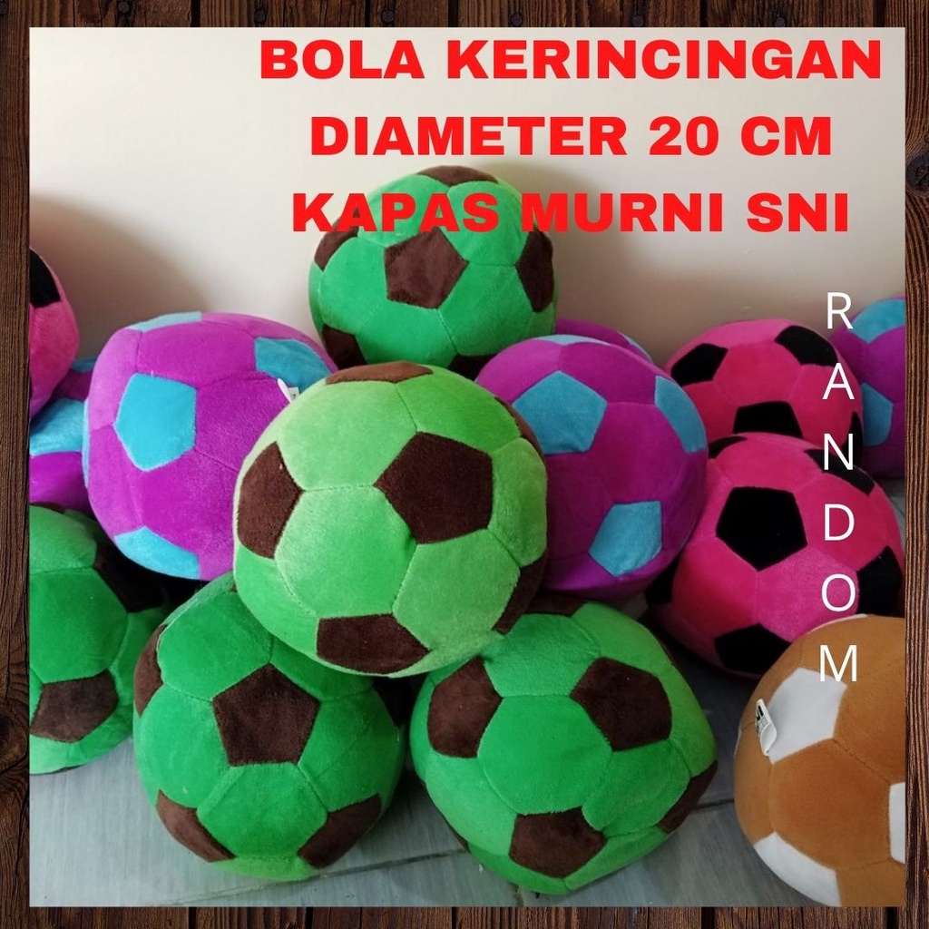 Mainan Anak Boneka Bola Isi Kerincingan Isi Dacron Murni Standar SNI