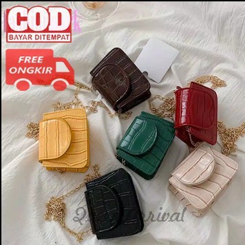 Tas Selempang Mini Rantai Lucy Sling Bag Mini Tas Anak Wanita Elegan Tas Croco Rantai Mini Wanita Murah