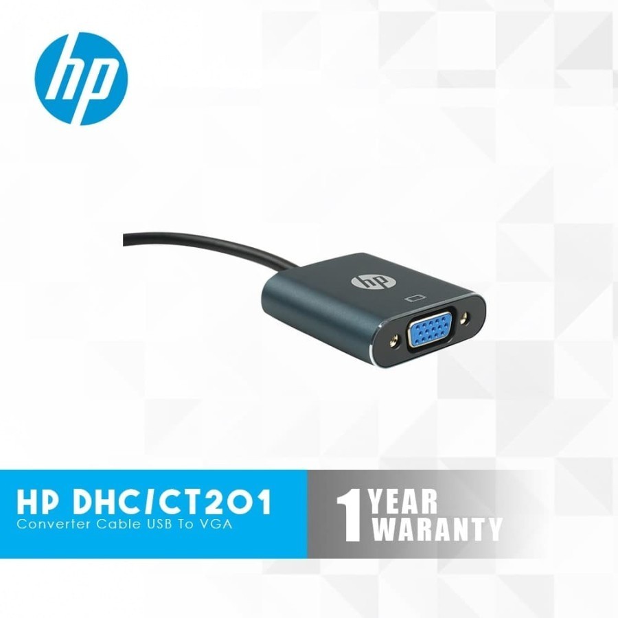 Converter Cable HP DHC-CT201 Type-C to VGA - Konverter HP USB C to VGA