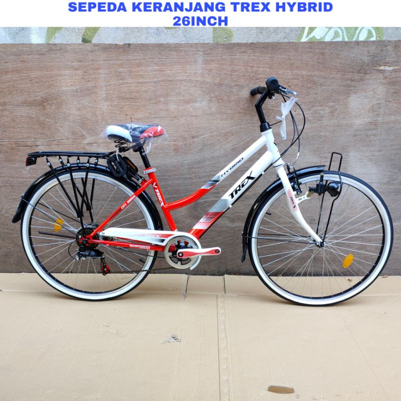 Sepeda CTB Keranjang Trex Hybrid XT-785 26Inch Hi-ten Stell