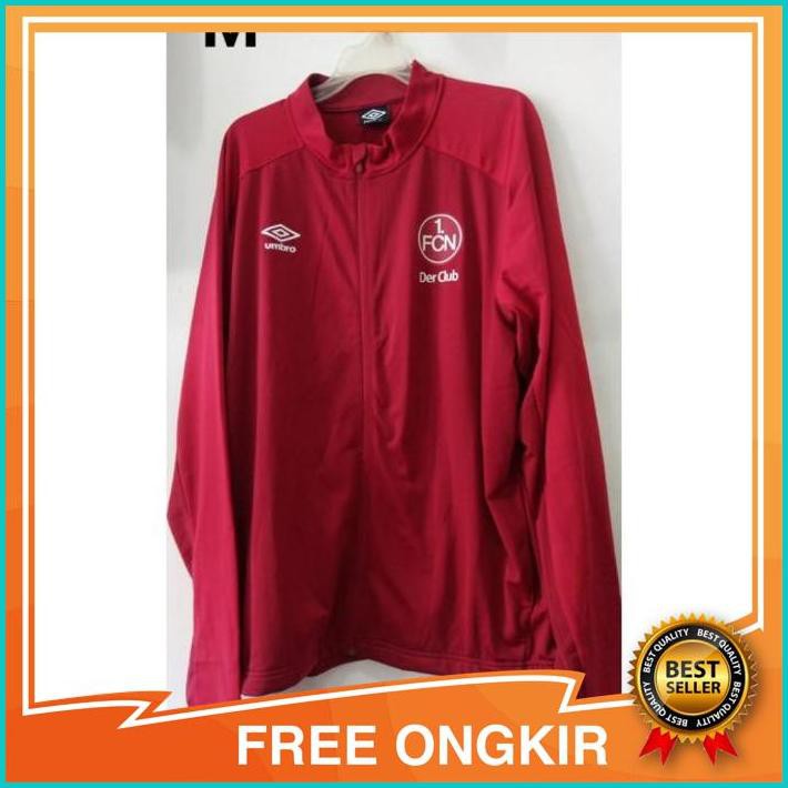 jaket sport Zipper dewasa branded original Umbro merah M - m ld55 p68 Asli Ori Original terbaru