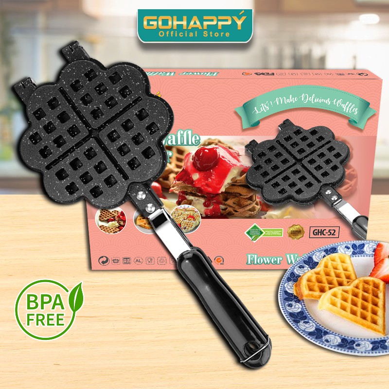 Jual FLOWER' WAFFLE MAKER Cetakan kue wafel panggang tanpa oven